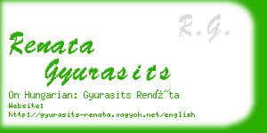 renata gyurasits business card